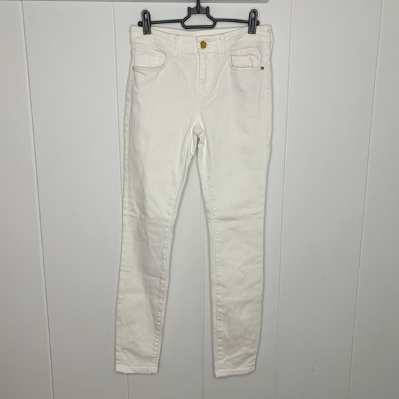 Anthropologie Pilcro White Script High-Rise Skinny Jeans 25 - Picture 2 of 10